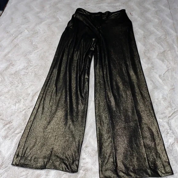 Joie metallic gold dressy wide leg pants. Holiday Parties NWT Size 4